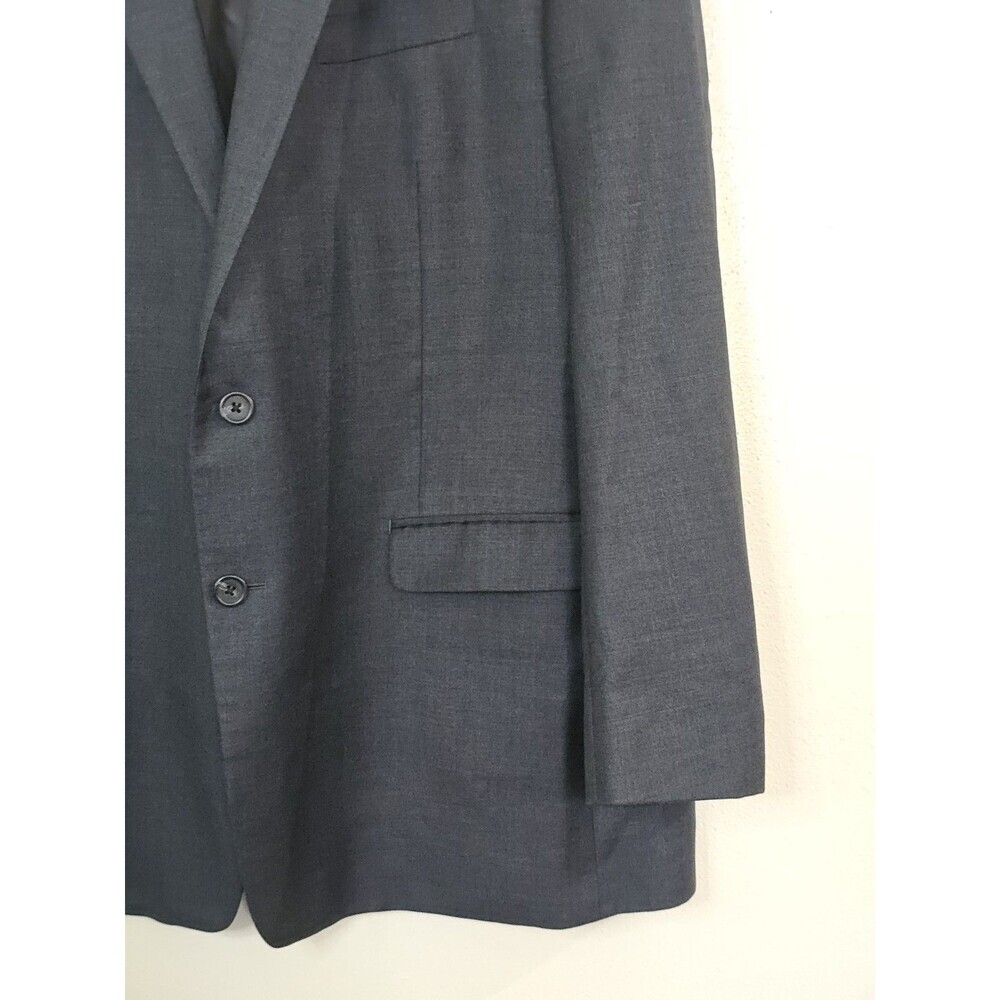 Lauren Ralph Lauren 50L 100% Wool Blazer Sport Coat Gray Windowpane 2 Button - Picture 5 of 14